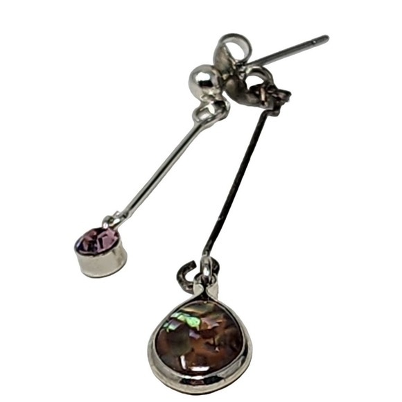 Lia Sophia Jewelry - Dangles Pierced Earrings - "Mystify" - Genuine Abalone - Picture 6 of 9